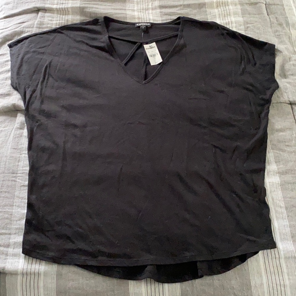 Express BLack Ex Cross Front Top